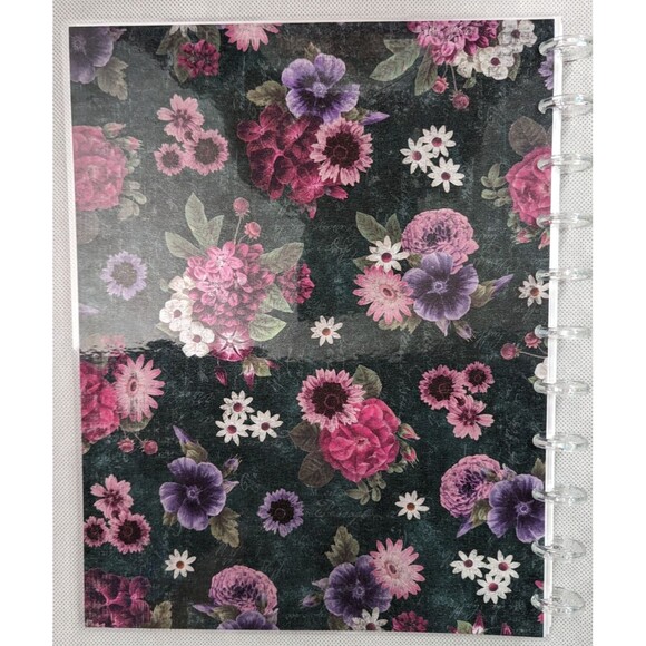 Discbound Journal - 9x11 in, Lined pages, 50 Sheets, Pink & Purple Floral - Picture 6 of 7